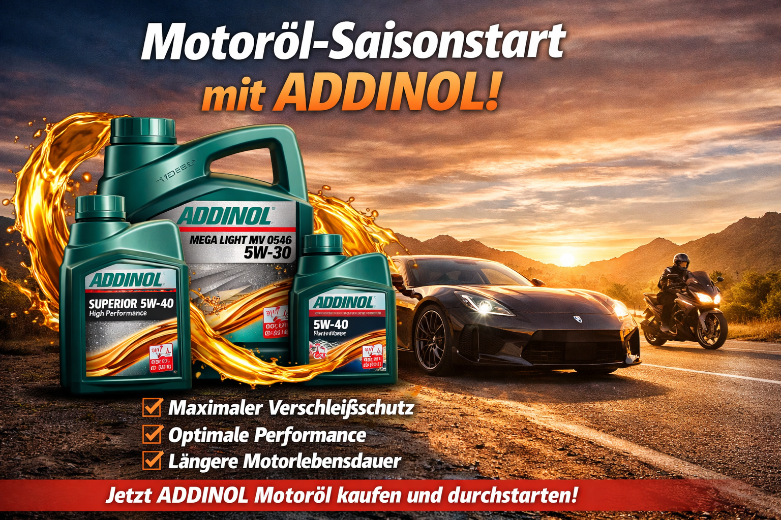 Warum ADDINOL Motoröle die beste Wahl für dein Fahrzeug sind